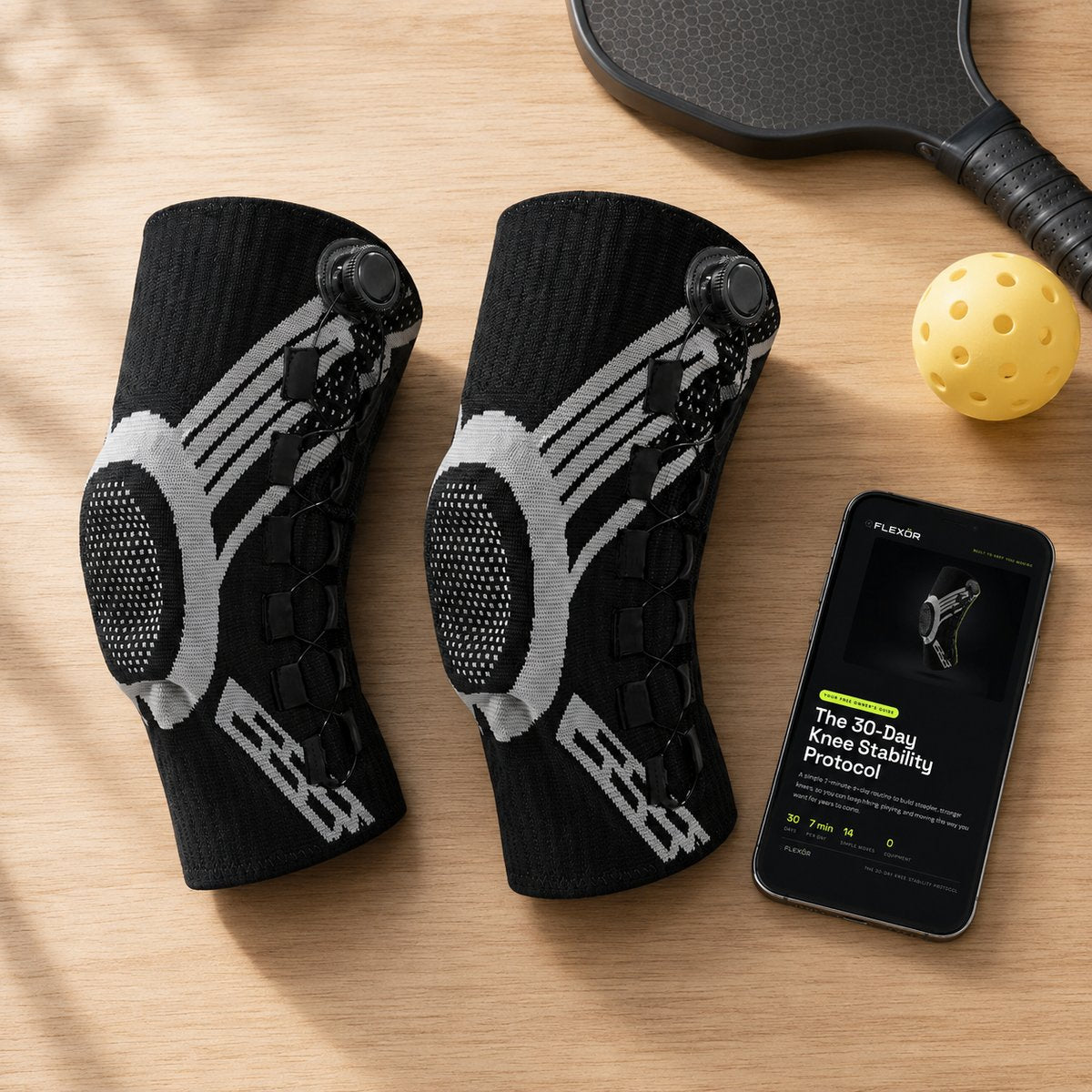 FLEXOR pair with the free 30-Day Knee Stability Protocol eBook