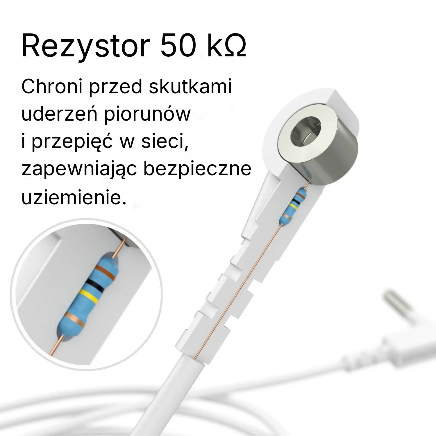 50k Ohm Resistor for Safe Grounding